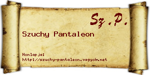 Szuchy Pantaleon névjegykártya